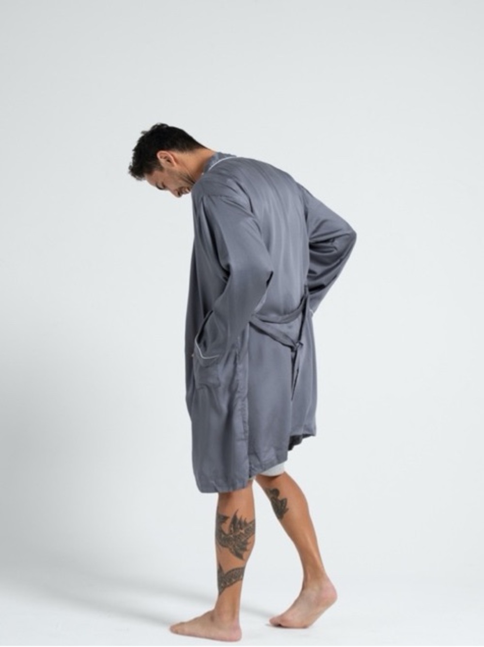 NEW $289  Men’s Slate Ettitude
Sateen Robe Large color Slate HUGE DISCOUNT